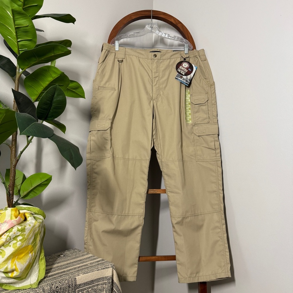 5.11 Tactical Taclite Pro Cargo Rip Stop Pants Khaki Tan Size 44 x 32 NEW